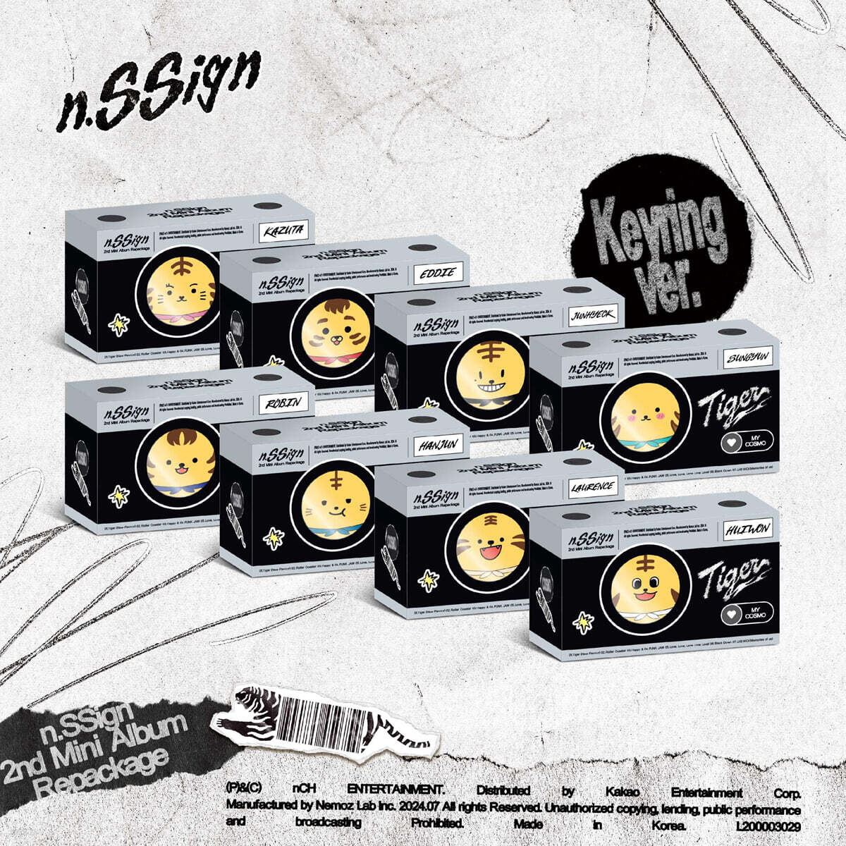 

n.SSign - 2nd Mini Album Repackage: Tiger [NFC Keyring ver.] [1 out of 8 types sent randomly]