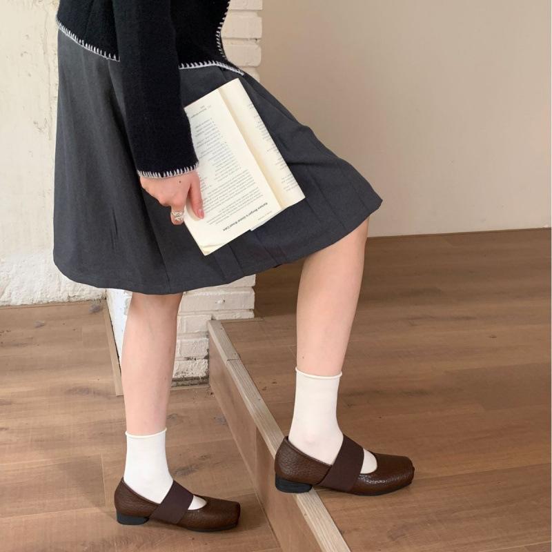 Retro French Style Cool Mary Jane Shoes Women's 2025 Niche Design Ballet Texture Fashion Shoes