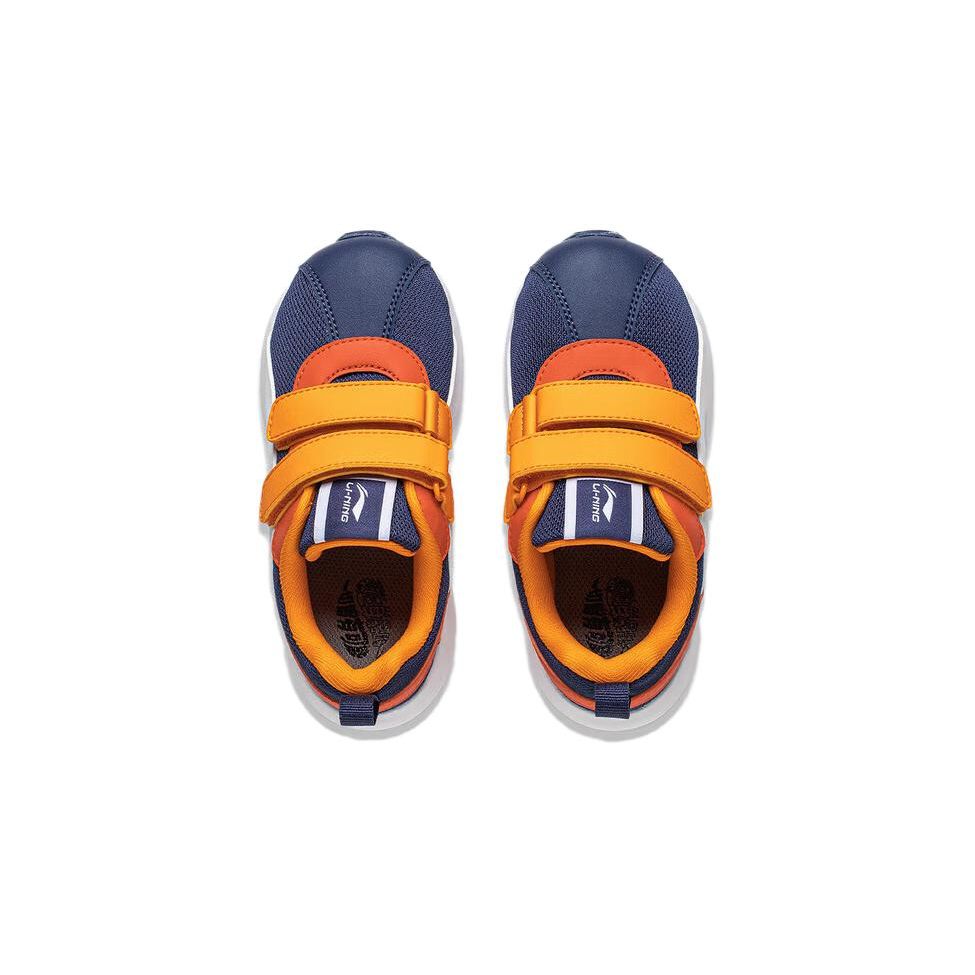 Li Ning Kids Sports Lifestyle Series Little Agan Sports Trend Low Top Casual Shoes Kids Casual Shoes Blue White Orange YKAP148-97