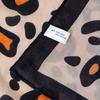 Leopard Print Cotton Silk Blend Scarf Women Autumn Vintage Head Scarves Square Scarves 65*65Cm