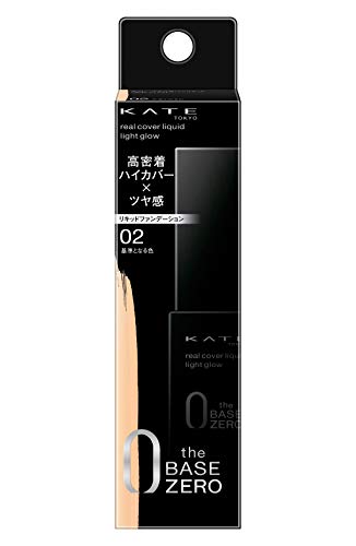 KATE Real Cover Liquid (Licht Glühen) 02 Foundation Standardfarbe 30 Milliliter (x 1)