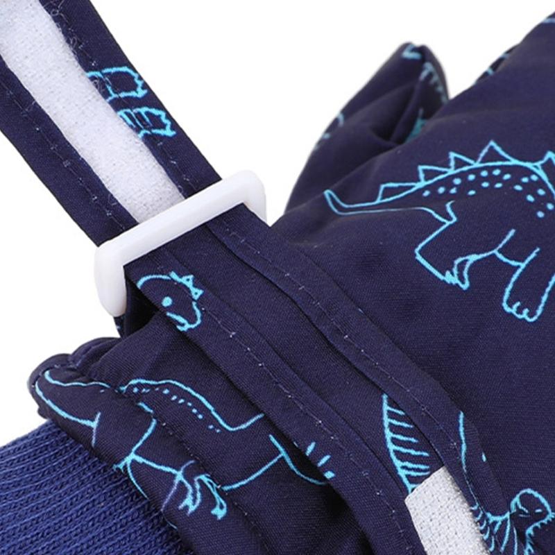 Splashproof Mittens Kids Gloves Windproof Children Winter Warm Snow Gloves Print Dinosaur Pattern Thicken Thermal Mitts