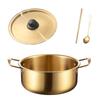Stainless Steel Ramen Cookware Set With Cover And Utensils Korean Design Soup Pot For Individual Meal Preparation