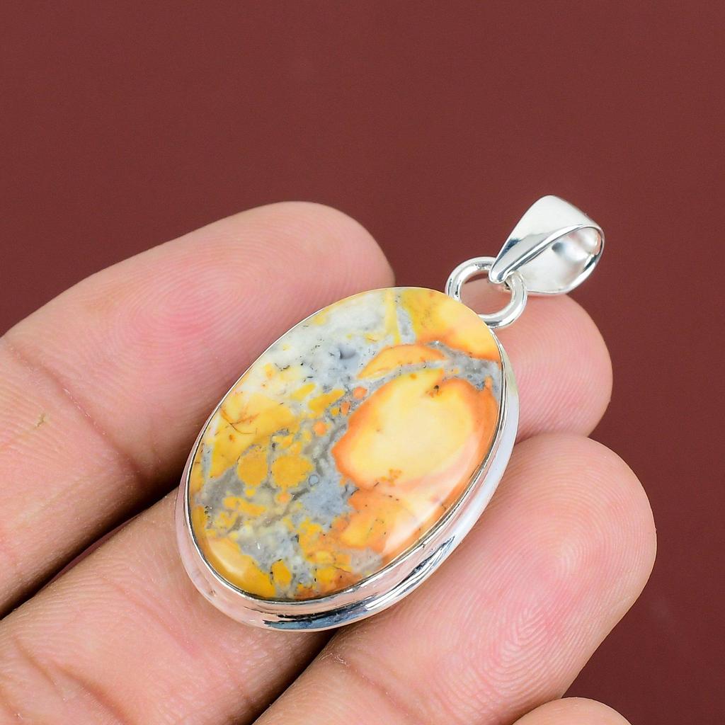 Maligano Jasper Pendant 925 Sterling Silver Pendant Handmade Elegant Pendant Maligano Jasper Gemstone Jewelry Stylish Pendant Gifts For Him
