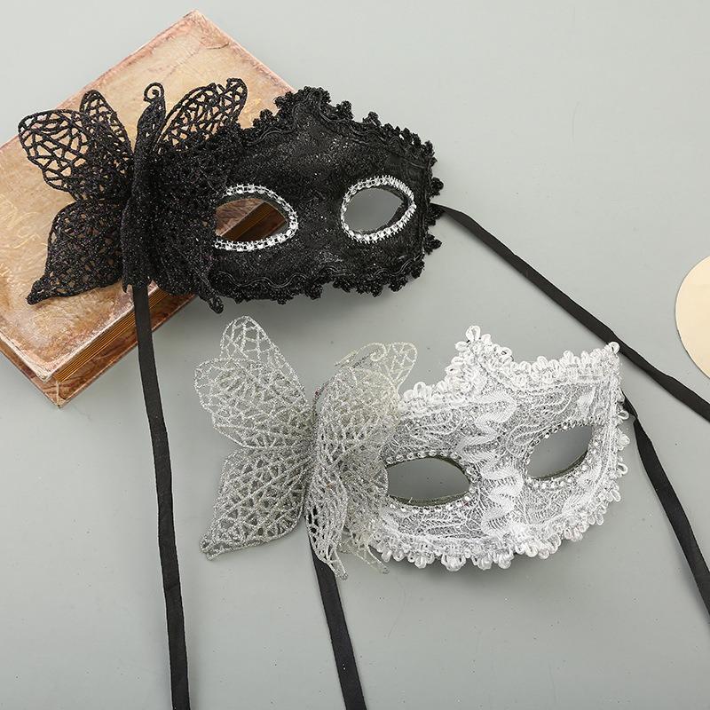 Meier New Butterfly Lace Mask - Tie-up Head Mask - Party Half-face Mask