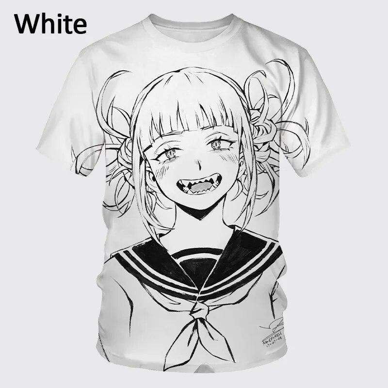 Nowa koszulka Himiko Toga 3D w stylu casual, letnia męska koszulka z krótkim rękawem japońskie anime moda unisex koszulka hiphopowa