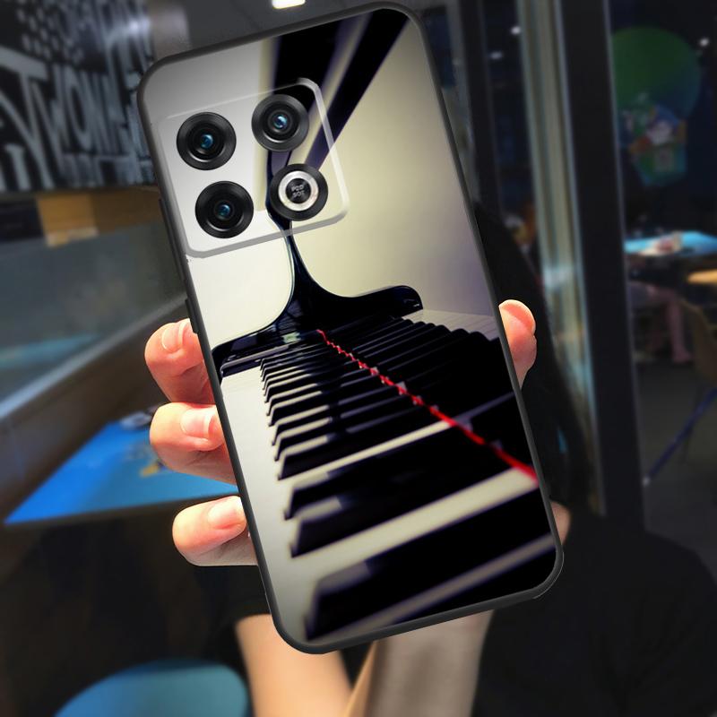 Piano Keys Keyboard design Funda For OnePlus 12R 13 R 12 11 9 10 Pro 8T 9RT 10T OnePlus Nord 4 CE 2 3 Lite N20 N30 Case