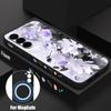 Watercolor Floral Pattern Case For Samsung Galaxy S26 S25 Ultra S24 S23 FE S22 Plus S21 Built-in Metal Plate Magnetic Silicone Cover