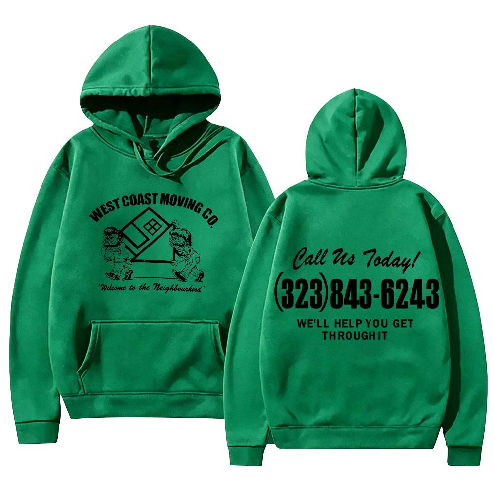 Welcome To The Neighbourhood 323-THE-NBHD Hoodies The Neighbourhood Band Streetwear Long Sleeve Unisex Oversized Casual Pullover XS