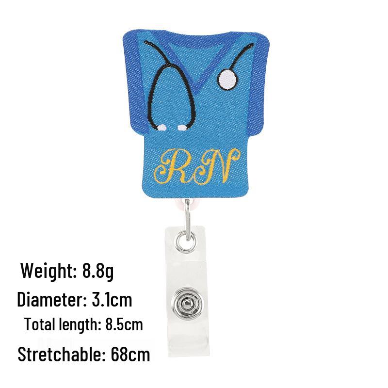 Embroidered ID Badge & Clothing Patch - Easy Pull Buckle for Doctors & Nurses