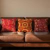 Vintage Gold Flowers Cushion Cover Soft Reversible  Durable Pillow Cover  MultiScene Use for Home  Car Daily Comfort