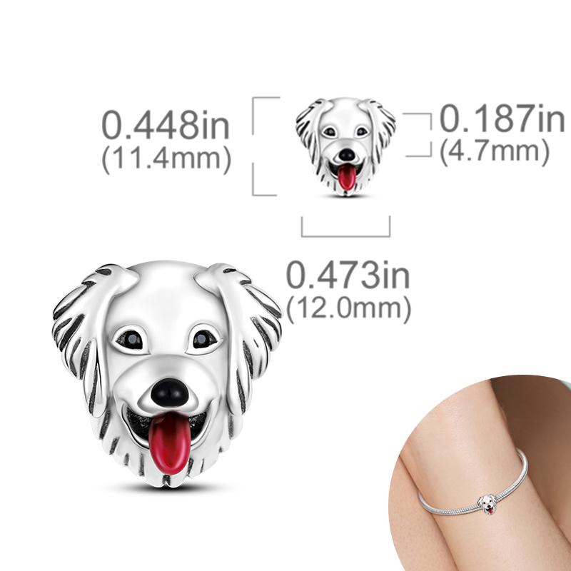New Copper Plated Cute Dog Pets Charms Beads Fit Original Bracelet Charms Diy For Women Pendant Beads Jewelry Gift