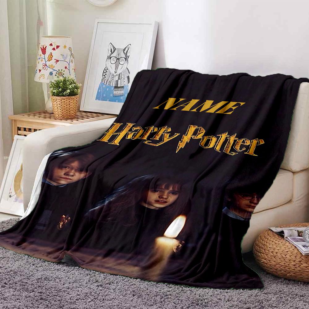 Custom Name Cartoon Character Collection blanket for Couch & Bed, Plush Cozy Fuzzy Blanket Super Soft & Warm Blankets for Fall and Winter. 090862
