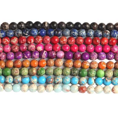 6/8/10mm Emperor Stone Beads For Jewelry Making Loose Spacer Round Imperial Beads DIY Bracelet Necklace Jewelry Charms Crafts