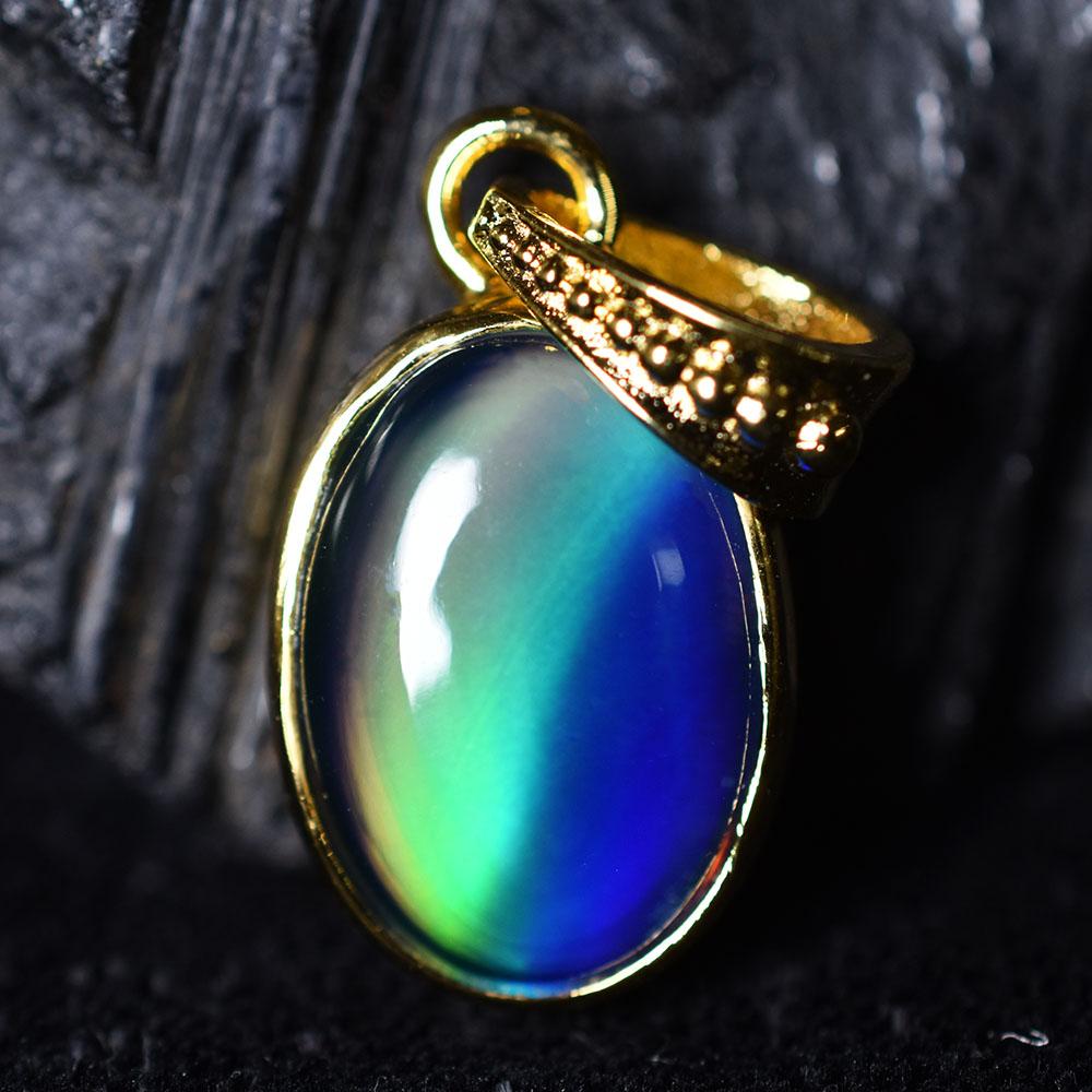 CERTIFIED Natural 15.90 Ct Opal 18K Gold Plated Multicolor Loose Gems Pendant MY.PDG-331-NS