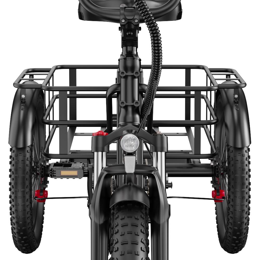 ONESPORT OT30 Pro Adult Electric Tricycle 500W 48V18AH Electric Cargo Tricycle 20 Inch All-Terrain Tires E-Tricycle City E-Cargo Tricycle