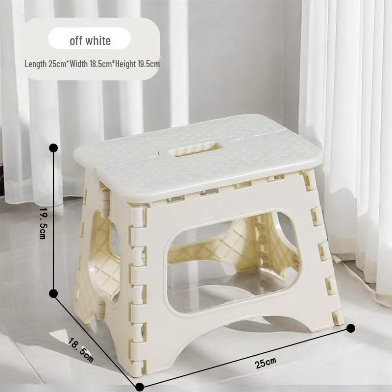 Portable Outdoor Folding Stool - Compact, Durable Plastic for Camping Trips