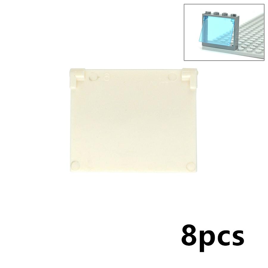 MOC Bricks Door Frame Glass Window 1x4x3 60594 60608 DIY Architecture House Building Blocks Toys Kids Educational Plastic Bricks