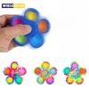 Zabawny Tie Dye Prosty Fidget Spinner Palec Pchający Bąbelek Ręczny Spinner Dla ADHD Lęk Stres Ulga Sensoryczna Impreza Upominek Dla Dzieci