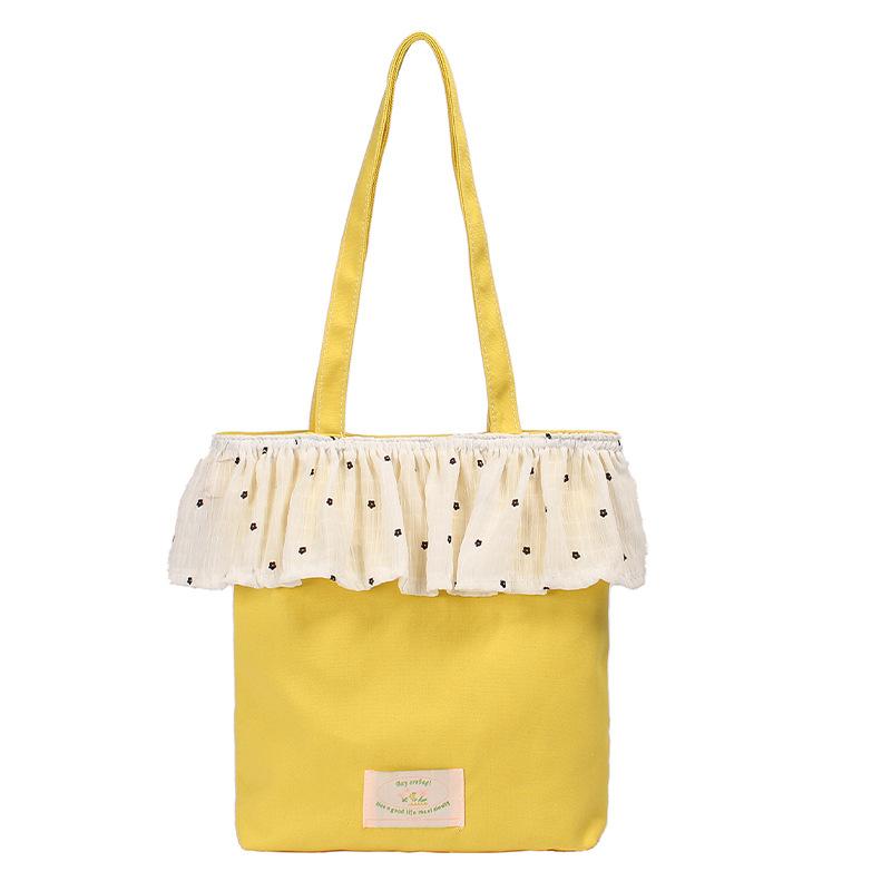 

Повседневная текстура простая личность мода большая вместимость сумка 2025 лето новая иностранный стиль женская на плечо сумка-тоут жёлтый