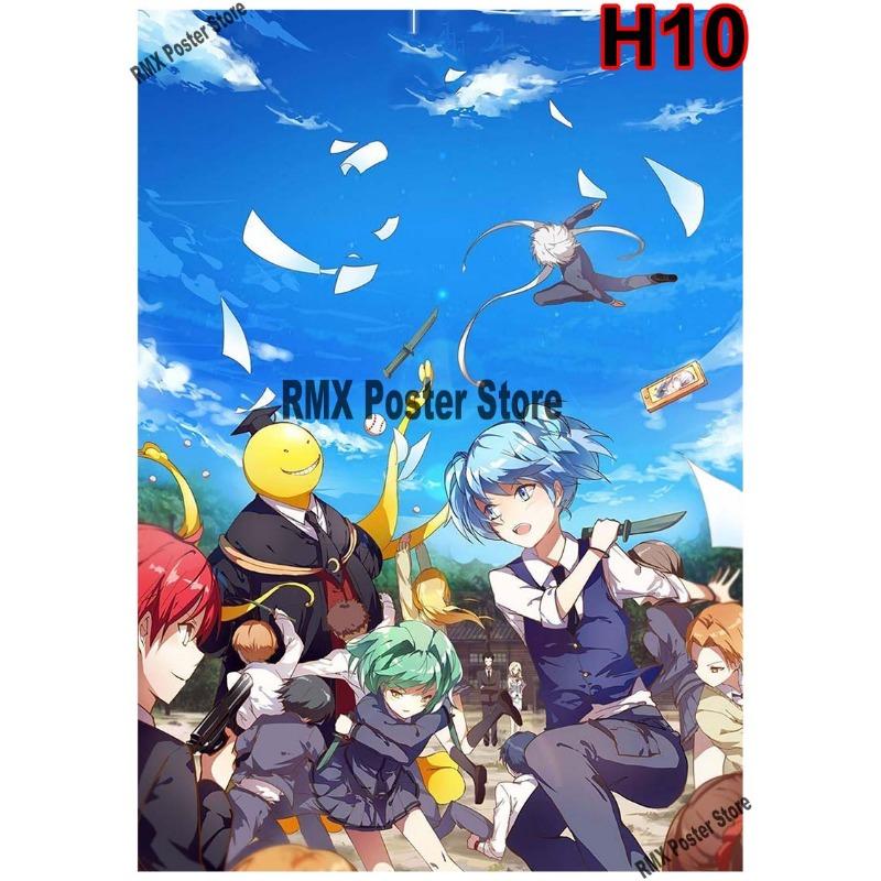 Classic Assassination Classroom Anime Poster White Coated Paper Art Printed Retro Posters Home Room Bar Decor Wall Stickers
