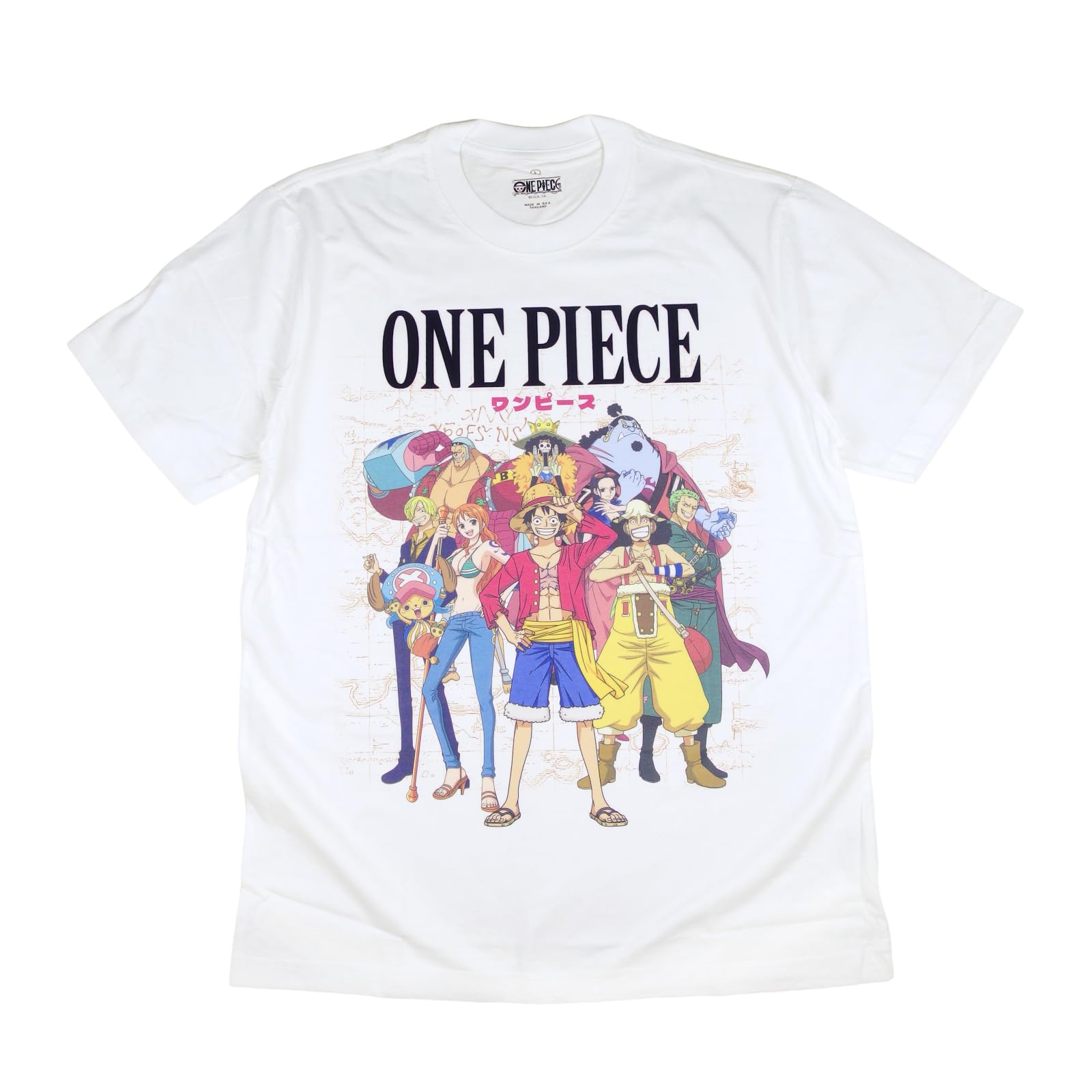 

EVERSOUL ONE PIECE Short Sleeve Straw Hat Character Anime Movie Size M T-Shirt, Pirates, Luffy, Chopper, Zoro, Nami, Sanji, Merchandise, Tee, Men s, белый