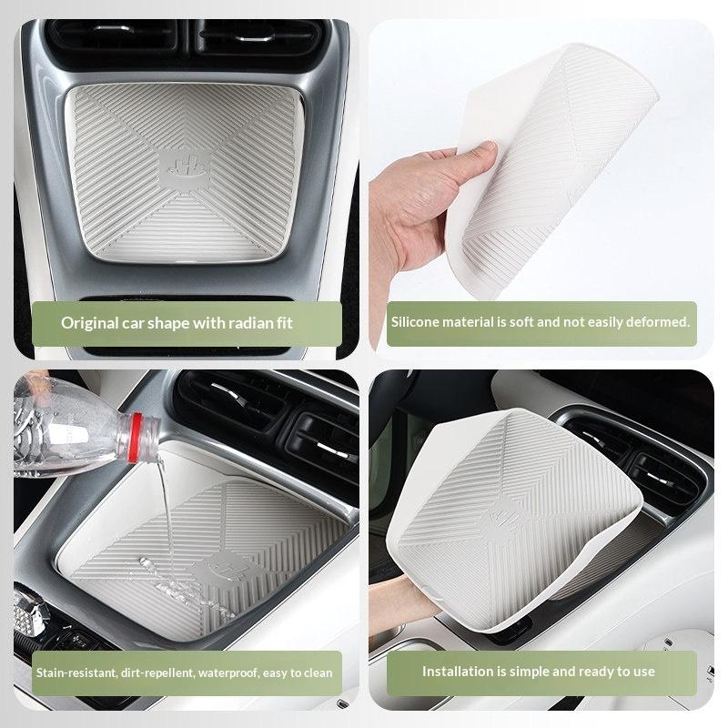 For Geely EX2 Starry Wireless Charging Pad Silicone Pad Cup Coaster Non-slip Pad Interior of The Center Console Accessories