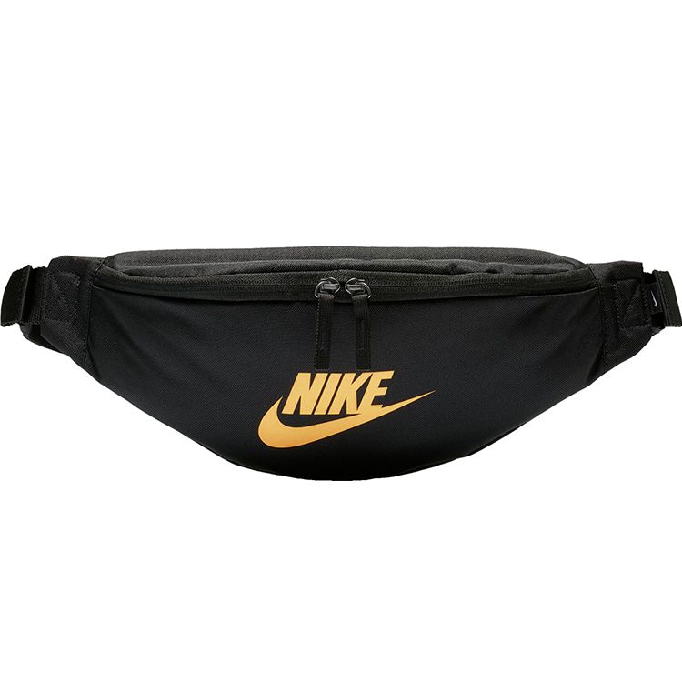 Nike Heritage Logo Zipper Crossbody Waist Bag Unisex bags Black BA5750-011 Black