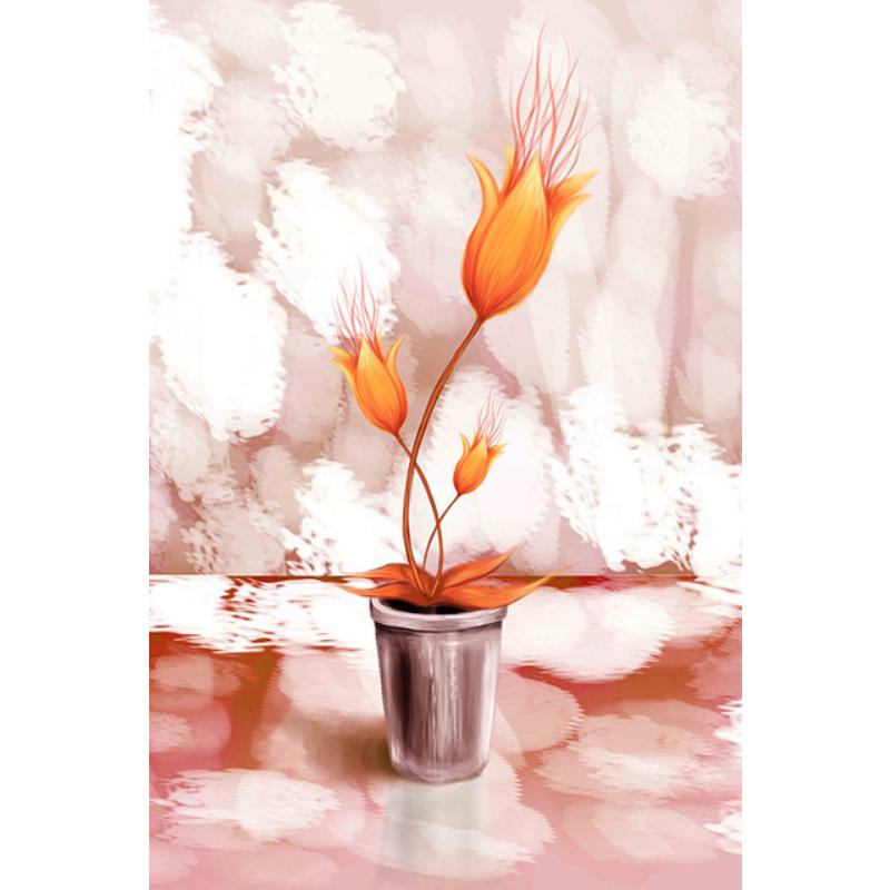 New Nordic Simple Still Life Oil Painting Flower Bonsai Art Canvas Painting Living Room Corridor Office Home Decoration Mural No Frame