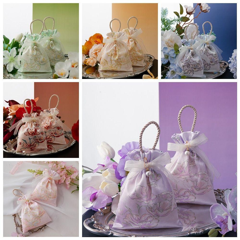 Make Up Pouch Wedding Candy Bag Pearl Chinese Style Handbag Sweet Festive Sugar Box  Festival