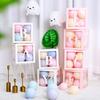 Baby Boxes with Letters 4pcs Love Boxes for Gender Reveal Birthday Wedding Baby Shower Decorations Kid Boys Girls Gift