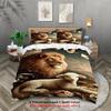 3pcs Lion and Sheep Pattern Printed Bedding Set,for Teens and Adult,soft, Comfortable and Breathable Duvet Cover, Bedroom, Hotel