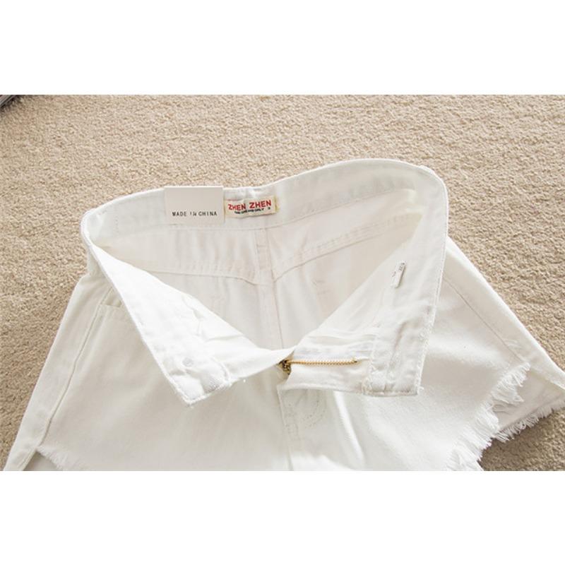 Summer Han Version with Students High Waist Jeans Slim Slim Skinny Skinny A Sexy Hot Pants Short Shorts Ladies