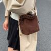 Vintage Frosted Texture Bucket Bag Woven Vegetable Basket Bag, New Fashionable Niche Design, Single Shoulder Crossbody Bag