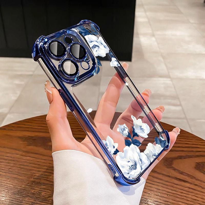 Night White Rose Flower Case For Huawei Honor 600 400 Pro Magic 7 Lite X5C X6D X7D X8D X9D X8C X8B X8A X7A X6C X9B X5B X6A X9A