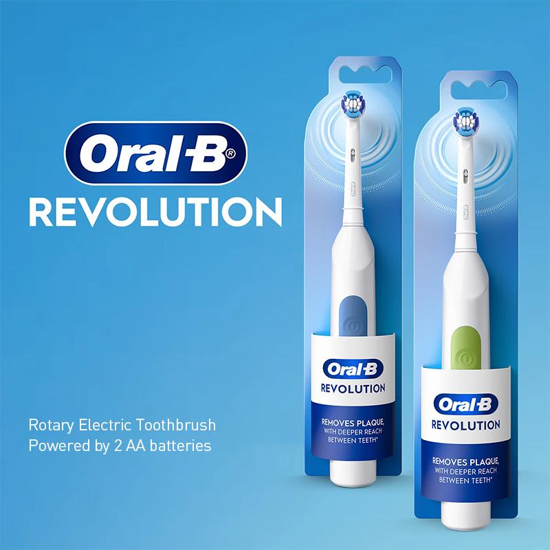 Oral B DB400 Elektrische Zahnbürste Erwachsenen-Zahnbürste Rotation Batteriebetriebene Zahnbürsten 1 Zahnbürste 4 extra Bürstenköpfe