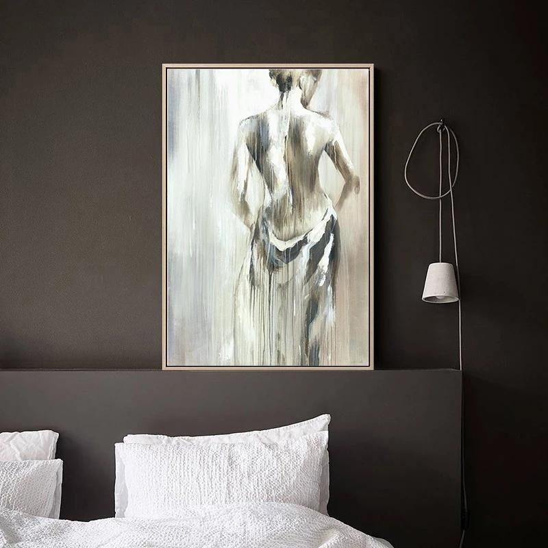 Modern Minimalist Portrait Poster Canvas Painting Modern Home Living Room Bedroom Bar Room Decorative Wall Art