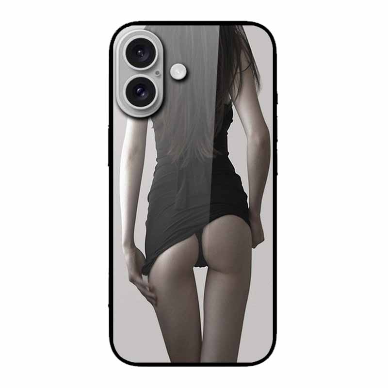Glass Case For iphone 16 Plus 16Plus Coque Tempered Glass Hard Back Cover For iphone 16 Plus Phone Case Soft TPU Black Bumper