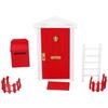 Wooden Door Set Exquisite Workmanship Vivid Details Saturated Color Tiny Wooden Tooth Fairy Door for 1:12
