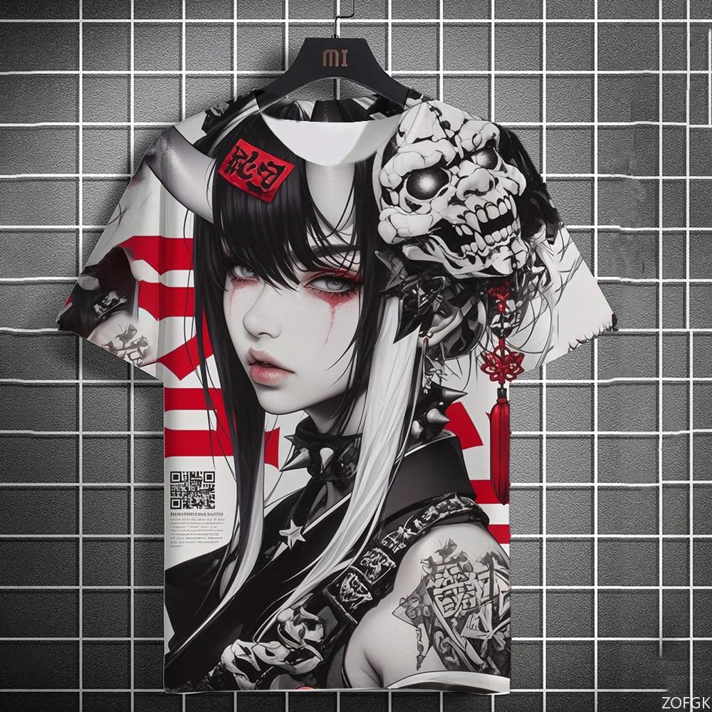 Men's and women's summer fashion 3D printing Japanese anime printing T-shirt casual  round neck casual short sleeve