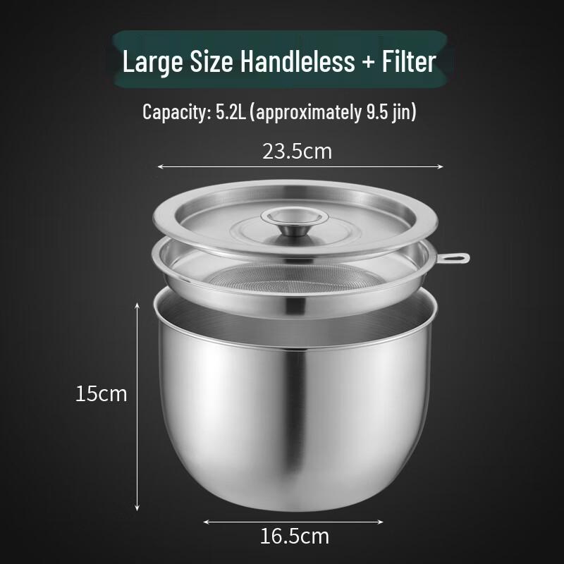 Stainless Steel Oil Storage Pot with Filter
