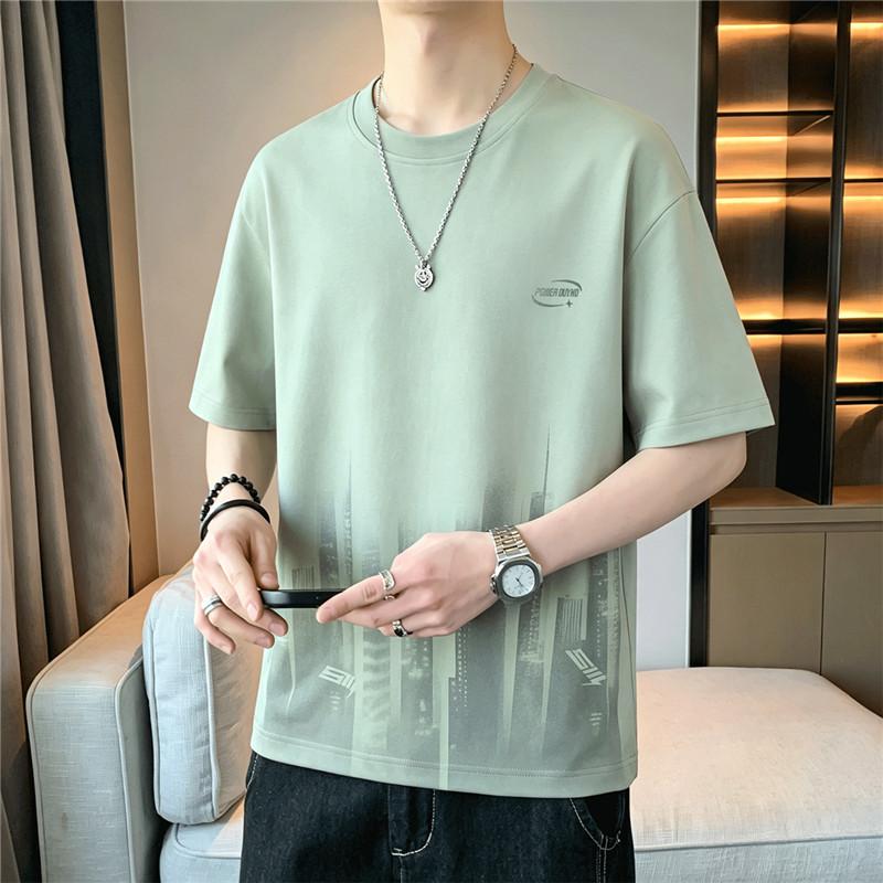 Short-sleeved T-shirt, Round Neck, Half-sleeved Bottoming Shirt, Plus Size Men's Top