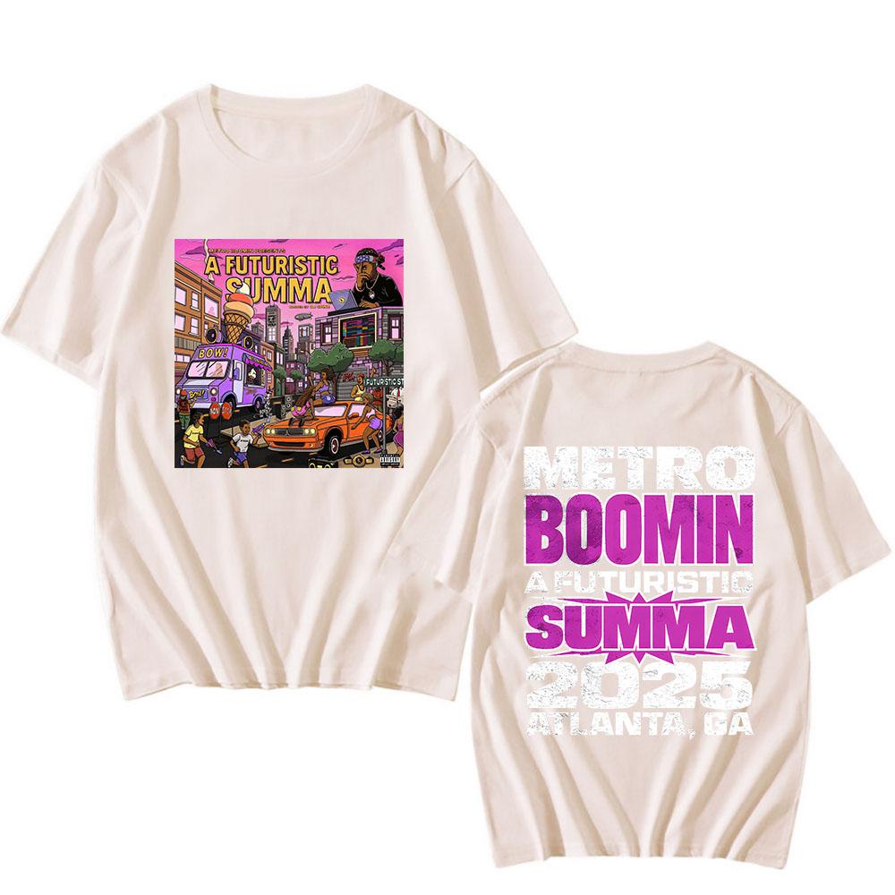 Metro Boomin A FUTURISTIC SUMMA COVER TEE Kurzarm Baumwolle Herren T-Shirt Unisex Streetwear Locker Weich Herren T-Shirt Grunge HipHop