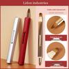 Portable Double-Ended Retractable Lip Brush with Lid for Lipstick & Lip Liner Application