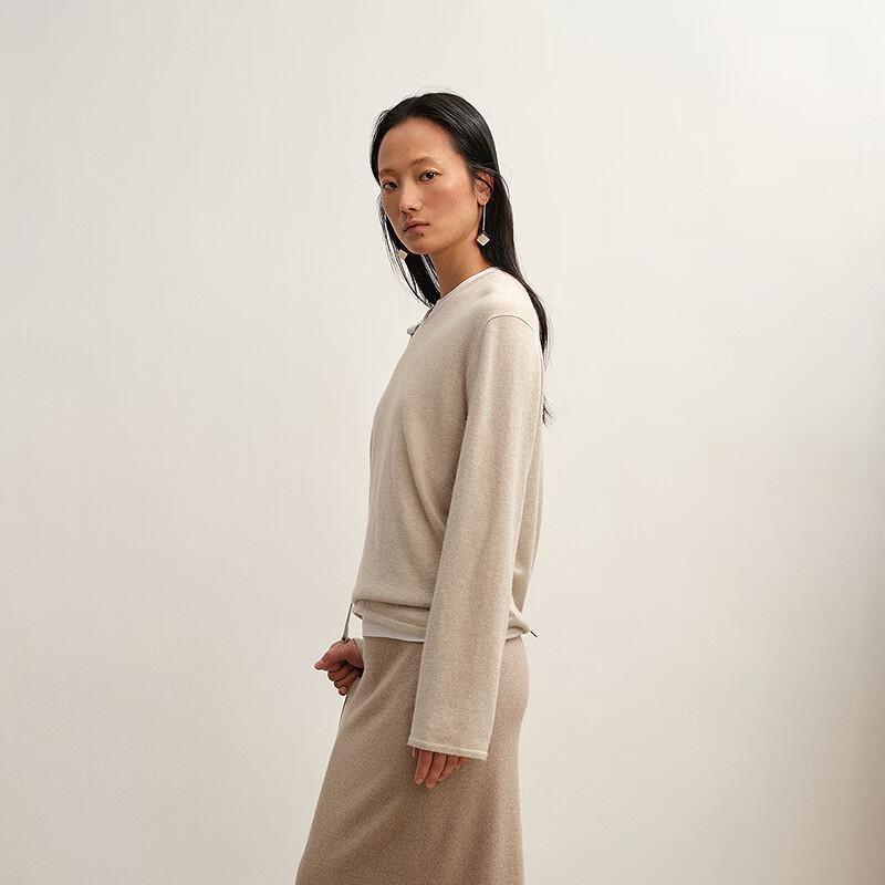 LESS 2025 Winter H-Shape V-Neck Cashmere Sweater Set