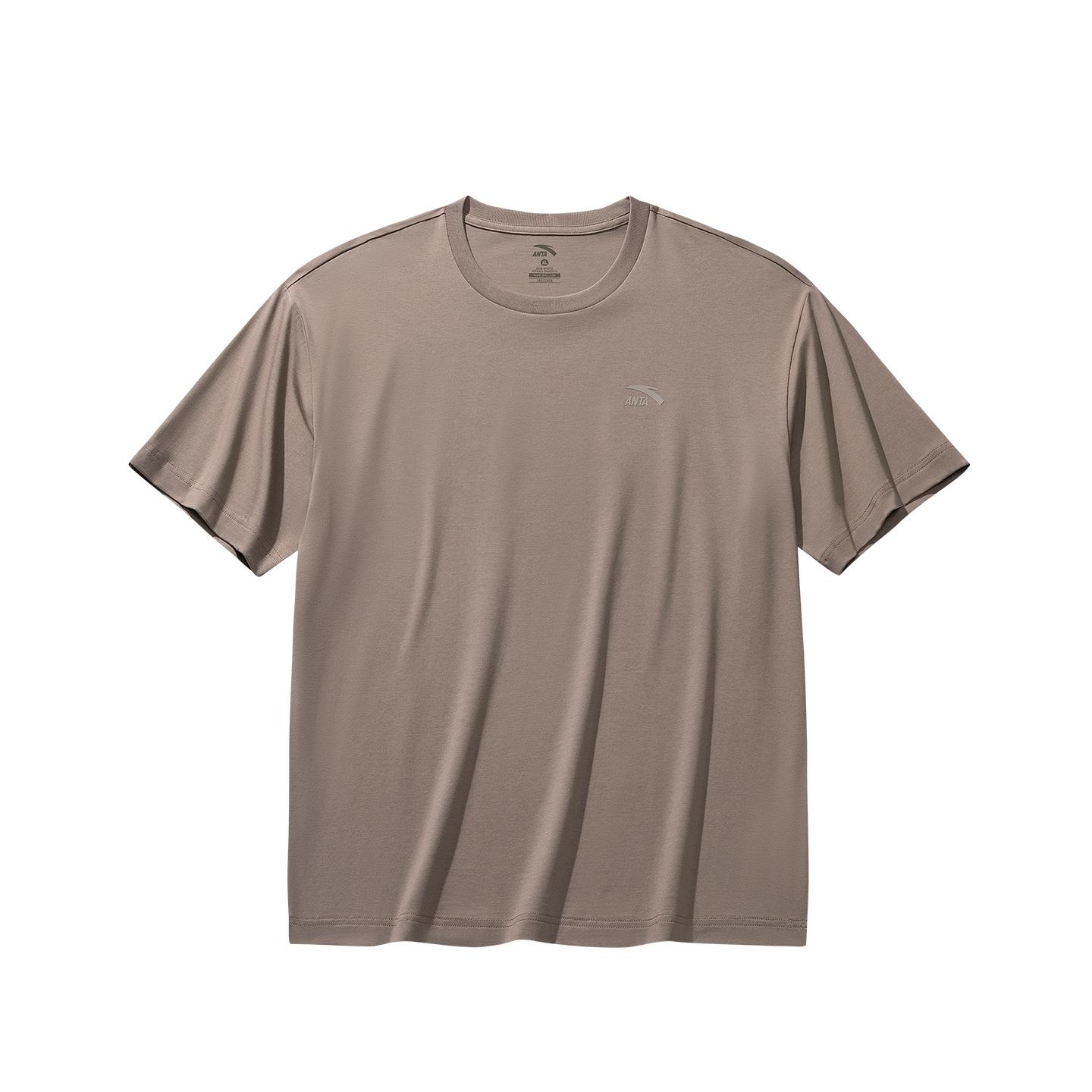 Anta Classic Short Sleeve T-Shirt Men tops Linen-Gray 952628103-12 XS