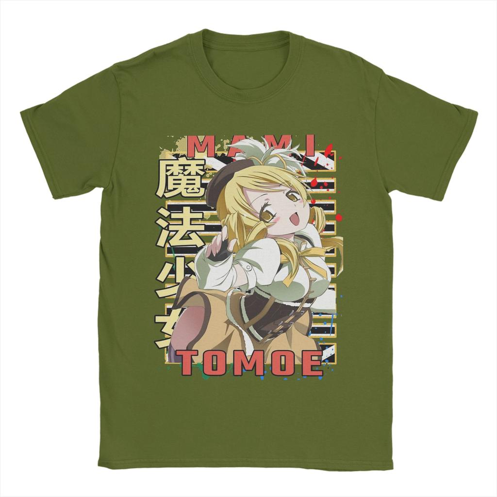 Unisex Mahou Shoujo Mami Tomoe T Shirts Madoka Magica Anime 100 Cotton Tops Funny Short Sleeve Crewneck Tee Shirt Adult TShirts