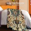 Vintage Paisley Floral Print Flannel Blanket Bohemian Ethnic Flower Soft Warm Throw Blanket Sofa Bed Boho Home Decor Gift