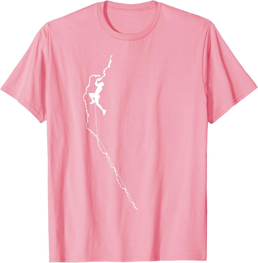 Rock Climbing Graphic Tee Men Sport Bouldering Mountaineer Outdoor Activity Gift TShirt