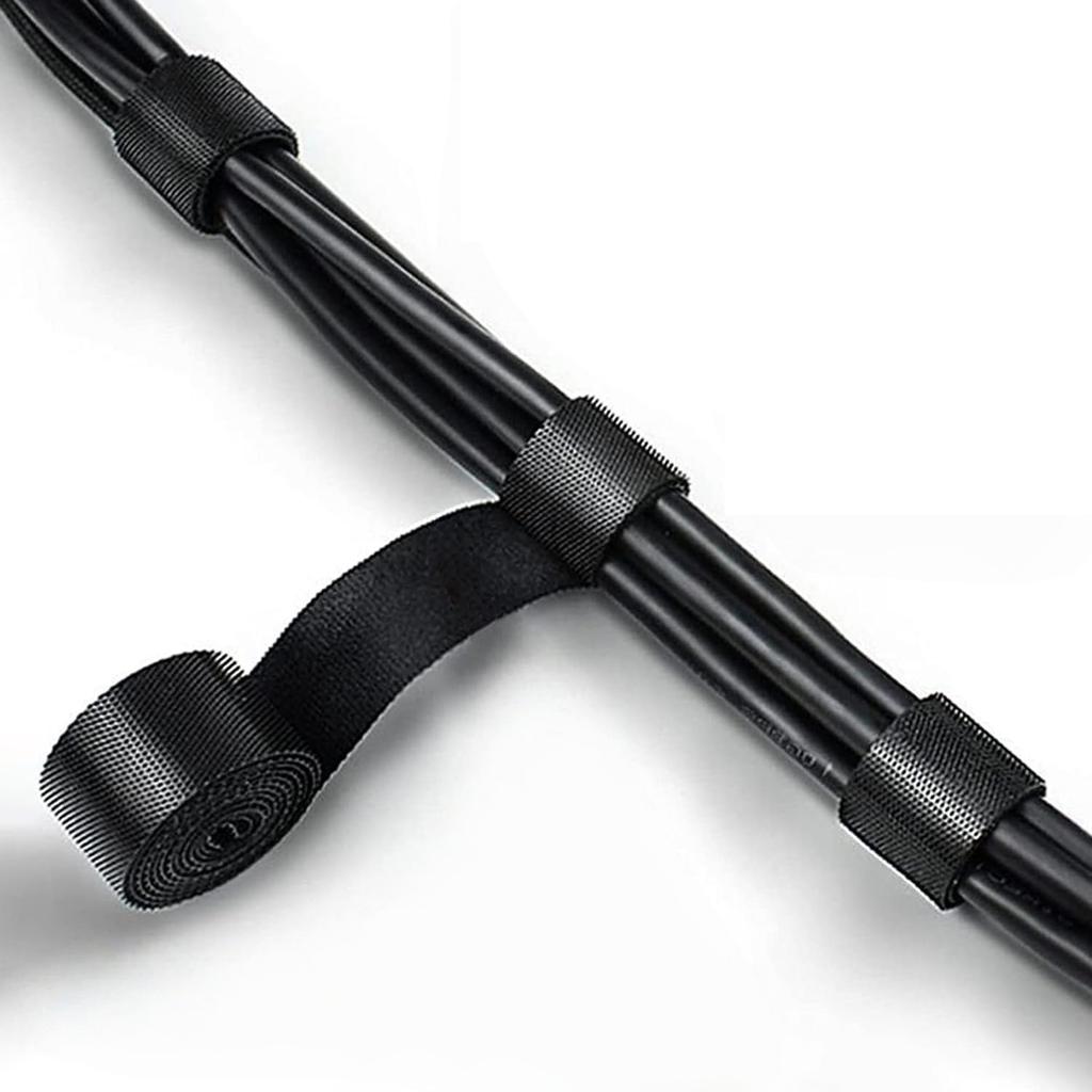 1 Roll 3meters/118.11in Data Cable Management Cable Tie Reusable Removable Multi-purpose Wire Organizer Data Cable Storage Tape
